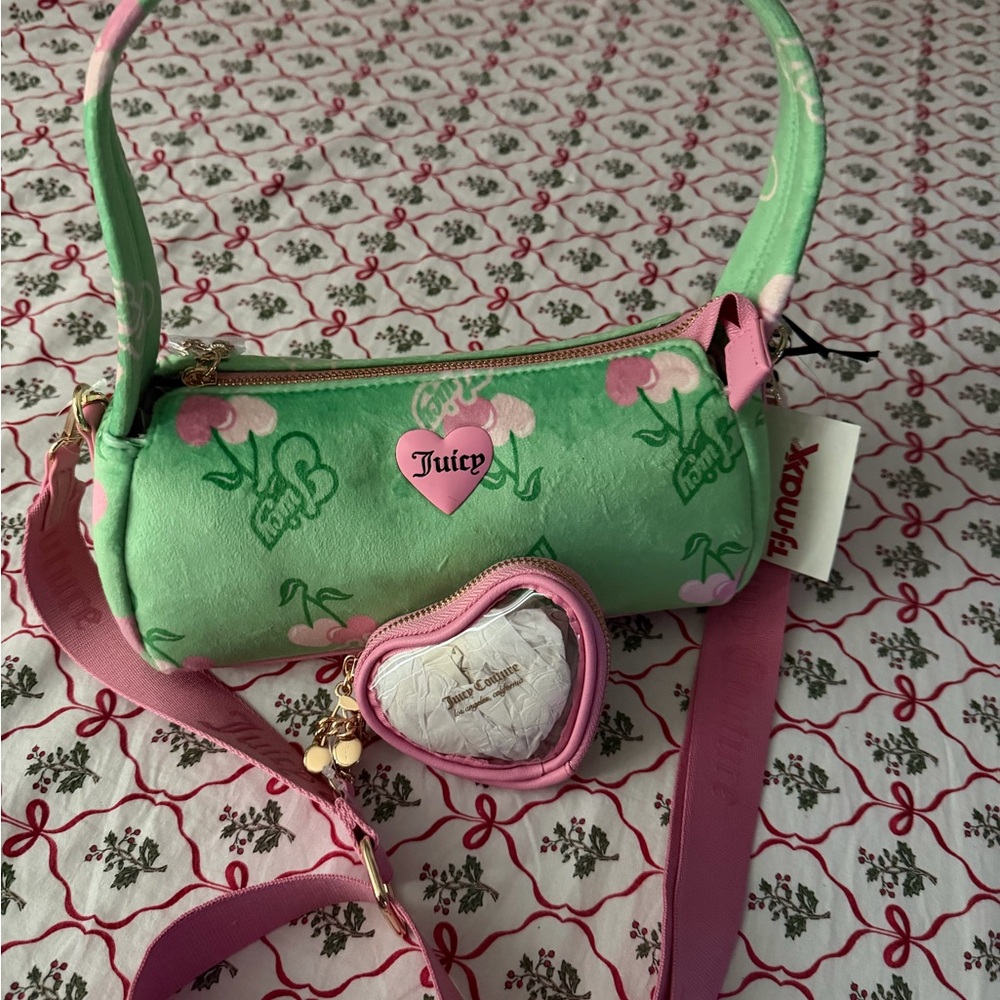Juicy Couture Green and Pink Shoulder Bag viral